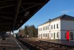 Immerwieder gern lichte ich das fotogene und gepflegte Bahnhofsgebäude in Bischofswerda ab.