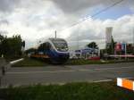 Ein NordWestBahn Talent  am 12.5.2007 Kurz vor dem Bahnhof Dissen.