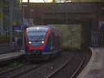 Zwei Euregiobahn (RB20) kommen aus Düren-Stolberg-Altstadt nach Alsdorf-Stolberg-Rheinland(Hbf) und kammen aus Richtung Aachen-Hbf und fahren in Aachen-Schanz ein und hielten in Aachen-Schanz und