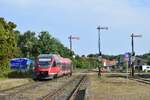 643 502 (ehemals 643 513) erreicht den Bahnhof Lauterbourg aus Richtung Wörth.