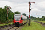 643 007 erreicht Winden als RB54 nach Bad Bergzabern.

Winden 18.08.2024
