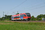 643 223 der euregiobahn absolvierte am 25.06.26 vom Werk Delitzsch aus eine Probefahrt Richtung Wittenberg. Hier rollt der Triebzug durch Gr�fenhainichen.