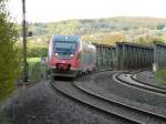 DB - Triebzug 643 020-1 unterwegs bei Stockhausen am 01.05.2008