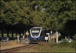 VT710 rollt als NWB81557  Der WARENDORFER  mit 40 Km/H durch das Mnsterland nach Mnster(Westf)Hbf.