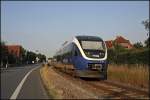 Nach einer Verfolgung konnte VT710, (NWB81560 RB67  Der WARENDORFER ), nach Detmold erneut am Stadtrand von Warendorf im Abendlicht abgelichtet werden. (24.06.2009) 

