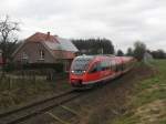 Die Baumbergebahn von Mnster nach Coesfeld zwischen Havixbeck und Billerbeck. 06.02.2011