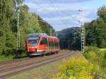 643 024 ist als RB Kaiserslautern - Kusel am 20.09.2011 bei Landstuhl