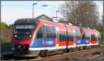 Die Euregiobahn (RB20) beim kurzen Halt in Kohlscheid (Kr.Aachen) am 17.April 2014.