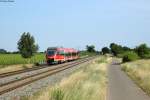 Der moderne Nachfolger des VT 628 in der Südpfalz ist der Talent. Am 22.06.2014 fährt 643 011  Steinweiler  als RB 28078 Karlsruhe-Neustadt dem nächsten Halt Edesheim entgegen.