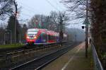 Die Euregiobahn (RB20) kommt aus Langerwehe-Stolberg-Altstadt nach Heerlen(NL) aus Richtung Aachen-West,Laurensberg,Richterich und hilt in Kohlscheid und fährt in Richtung Herzogenrath.
Bei Nebelwolken an einem Kalten am Morgen vom 9.12.2014.