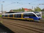 Der VT 740 der NWB als RB43 im Bahnhof Herne.