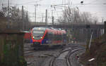 Die Euregiobahn (RB20) kommt aus Düren nach Alsdorf und kommt aus Richtung Aachen-Hbf,Aachen-Schanz und fährt in Aachen-West ein und hält gleich in Aachen-West und fährt dann