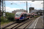 DB 643201 fährt hier am 20.7.2020 um 14.02 Uhr in Aachen HBF als RB 20 nach Alsdorf bzw. Stolberg ab.