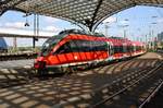 644 016-7 erreicht am 25.05.2019 als RB38 (RB11826)  Erft-Bahn  von Köln Messe/Deutz nach Bedburg(Erft) den Kölner Hauptbahnhof.