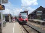 Ein 644 (RB 23) im Bahnhof Rheinbach auf Gleis 3. Der Zug fuhr von Bonn nach Euskirchen. Da ich von Bonn kam und die Kamera nicht dabei hatte, musste das Bild mit meinem Handy machen.(26.6.09)