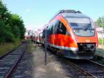 Der TALENT Baureihe VT 644 als Regionalbahn von Kln-Hansaring nach Gummersbach (RB25) aufgenommen am 12.10.2000 in Bahnhof Gummersbach.