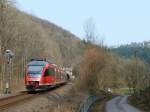 RB83, Trier-Kln, DB 644 563 zwischen Speicher & Philippsheim im Kylltal, 27.03.2011