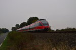 Eine Doppeleinheit 644 ist hier hinter Kapellen Erft in Richtung Grevenbroich unterwegs als RB 38 nach Köln Deutz am Abend des 21.10.2016