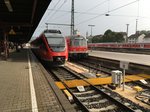 Ulm hbf am 23.07.16:    Gleis 6 Nord Re 22535 aus Crailsheim wo von 644 043 planmäßig ausgefahren wurde.