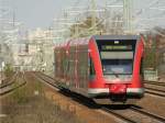 Ein Triebwagen der Baureihe 646 kommt aus Berlin-Spandau und hat gerade Berlin-Jungfernheide durchfahren.