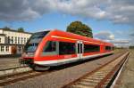 Hier 646 027-2 als RE6 (RE18613) von Wittenberge nach Berlin Spandau, dieser Triebzug stand am 2.10.2013 in Pritzwalk.