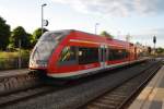 Hier 646 010-8 als RE6 (RE18616)  Prignitz-Express  von Berlin Spandau nach Neuruppin West, dieser Triebzug stand am 14.6.2014 in Neuruppin West.