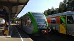 Ein ehemaliger HLB GTW ist nun in behutsam modernisierter Form auf der Daadetalbahn unterwegs. Hier fotografiert am 13.09.2016 in Betzdorf (Sieg).