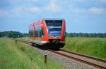 Am sonnigen 03.06.2016 konnte RE 18629 (WW - BGS) am Bahnübergang bei Goldbeck fotografisch festgehalten werden.