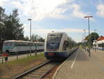 UBB 646 125-4 + 646 108-0 als UBB 29427 von Züssow nach Swinoujscie Centrum, am 30.05.2014 in Zinnowitz.