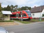 An der Schranke in Bad Saarow Zug fhrt nach Frstenwalde/Spree  RB35 Zug 646  Aufgenommen 7 Oktober 2007  