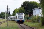 HERINGSDORF (Landkreis Vorpommern-Greifswald), 07.07.2025, RB23 nach Züssow bei der Einfahrt in den Bahnhof Seebad Ahlbeck