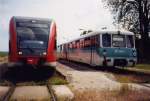 772 169 und 646 006 im Bf Herzberg (2000)