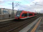 BR 646 (Stadler GTW) als RE12 nach Templin Stadt im Bahnhof Berlin-Hohenschnhausen.