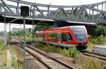 Nachschuss auf den Stadler GTW, welcher am 29.07.09 Berlin-Gesundbrunnen Richtung Hennigsdorf verlsst.