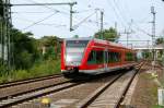 Anstatt der erwarteten X-Wagengarnitur kam am 29.07.09 dieser Stadler GTW in den Bahnhof Berlin-Gesundbrunnen gefahren.