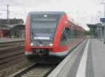 Hier 646 018-2 und 646 028-1 als Usedom Express nach Swinemnde, bei der Ausfahrt am 9.9.2009 aus Angermnde.
