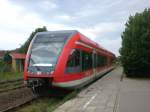 BR 646 (Stadler GTW) als RB12 nach Berlin-Lichtenberg im Bahnhof Templin Stadt.(13.7.2011)
