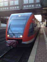 GTW der Kurhessenbahn nach  Nicht einsteigen  am 29.10.13 in Kassel Wilhelmshhe.