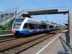 BR646 der UBB in Doppeltraktion im Greifswalder Hbf an dem wunderschnen Morgen des 02.06.03.