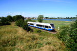 UBB 24865 Wolgast -  Swinoujscie Centrum hat soeben die Insel Usedom erreicht.