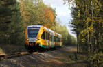 ODEG VT 646 042 // Aufgenommen an der Stadtgrenze Havelsee / Brandenburg an der Havel // 28. Oktober 2019
