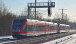 Das ist der Regionalzug nach Tantow der hier am 10.02.21 Berlin Blankenburg Richtung Karower Kreuz Fährt.