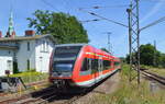 DB Regio AG - Region Nordost mit dem RE66 Richtung Berlin Gesundbrunnen am 17.06.22 Einfahrt Bahnhof Bernau.