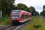 Ein 646er erreicht aus Richtung Kremmen den Bahnhof Velten.