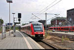 648 450-4 (Alstom Coradia LINT 41) von DB Regio Schleswig-Holstein (DB Regio Nord) mit dem Zugzielanzeiger  Nicht einsteigen  rangiert in Lübeck Hbf auf Gleis 6.