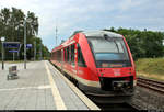 648 456-1 (Alstom Coradia LINT 41) von DB Regio Schleswig-Holstein (DB Regio Nord) als RE 21815 (RE83) von Lübeck Hbf nach Lüneburg steht im Bahnhof Büchen auf Gleis 140.
[5.8.2019 | 11:53 Uhr]