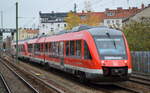 RE6 nach Wittenberge mit Doppelgespann 648ér vorneweg 648 114 Richtung Berlin Jungfernheide am 13.11.19 Vorbeifahrt S-Bhf. Berlin Wedding. 