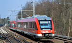 DB Regio Nordost mit  648 615  und einem Stadler FTW der BR 646 am Haken auf Dienstfahrt am 24.03.21 Berlin Buch.