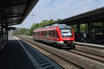 DB 648 253 als RB 14125 von Göttingen nach Bad Harzburg, am 11.07.2023 beim Halt in Northeim (Han).