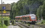 648 308 passierte am 17.9.24 als RB nach N�rnberg den Bahn�bergang westlich von Rupprechstegen.